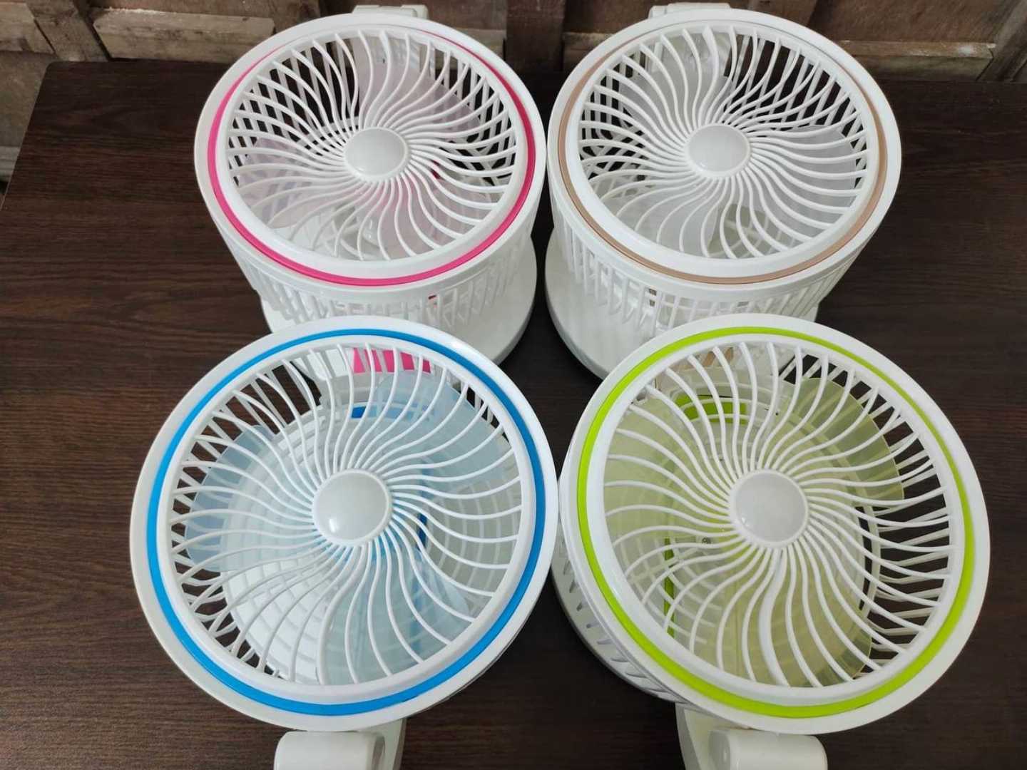 LR,Adjustable,Rechargeable,Folding,Fan,with,LED,Light