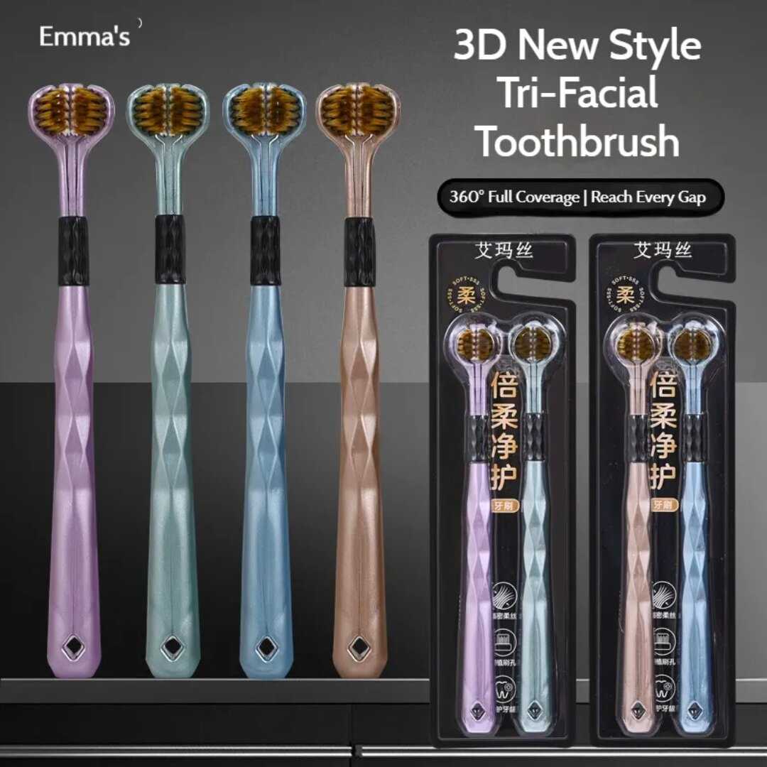 (2,pis),3-Side,Toothbrush,set